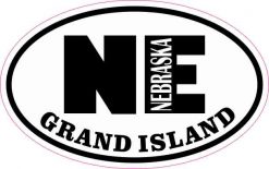 Oval NE Grand Island Nebraska Sticker