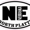 Oval NE North Platte Nebraska Sticker