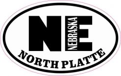 Oval NE North Platte Nebraska Sticker