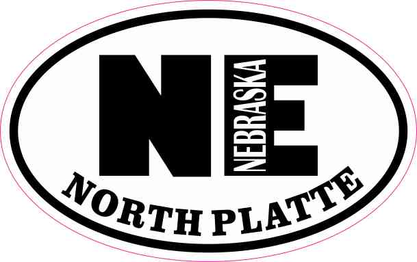 Oval NE North Platte Nebraska Sticker