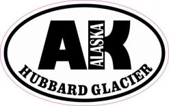 Oval AK Hubbard Glacier Sticker