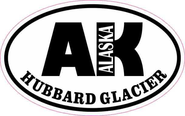 Oval AK Hubbard Glacier Sticker