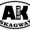 Oval AK Skagway Alaska Sticker