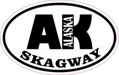 Oval AK Skagway Alaska Sticker