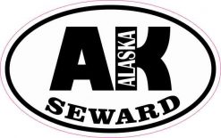 Oval AK Seward Alaska Sticker