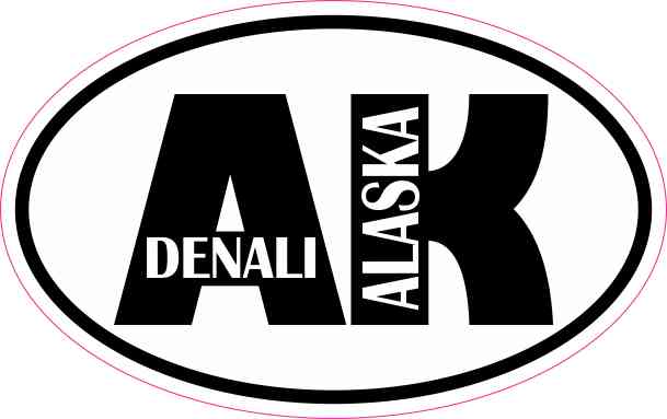 Oval AK Denali Sticker