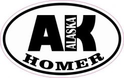 Oval AK Homer Alaska Sticker