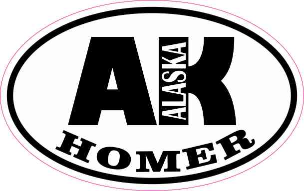 Oval AK Homer Alaska Sticker