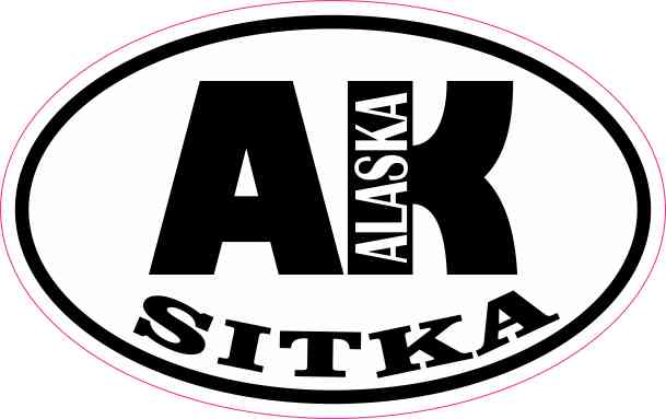 Oval AK Sitka Alaska Sticker