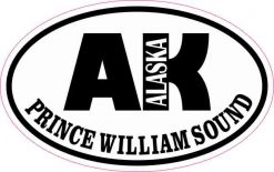Oval AK Prince William Sound Sticker