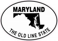Oval Maryland the Old Line State Sticker