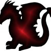 Red and Black Dragon Silhouette Sticker
