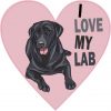 Pink Heart I Love My Lab Sticker