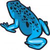 Blue with Black Spots Frog Sticker