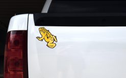 Alternative view of 5in x 5in Yellow with Black Spots Frog Sticker