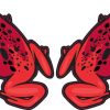Red with Black Spots Frog Stickers