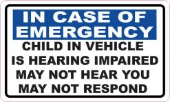 Child in Vehicle Is Hearing Impaired Magnet
