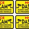 Notice Dash Cam Stickers