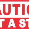 Red Caution Not a Step Magnet
