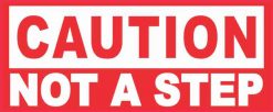 Red Caution Not a Step Magnet