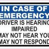 Driver Is Hearing Impaired Sticker