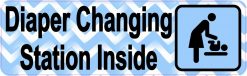 Blue Diaper Changing Station Sticker