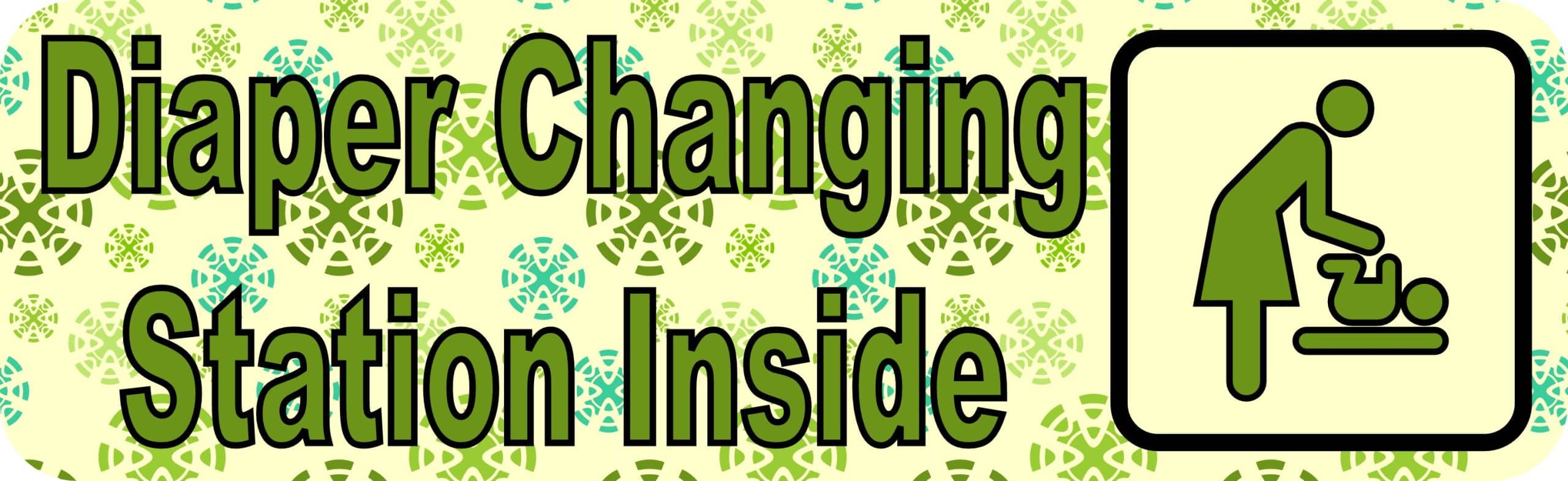 10in x 3in Green Diaper Changing Station Magnet