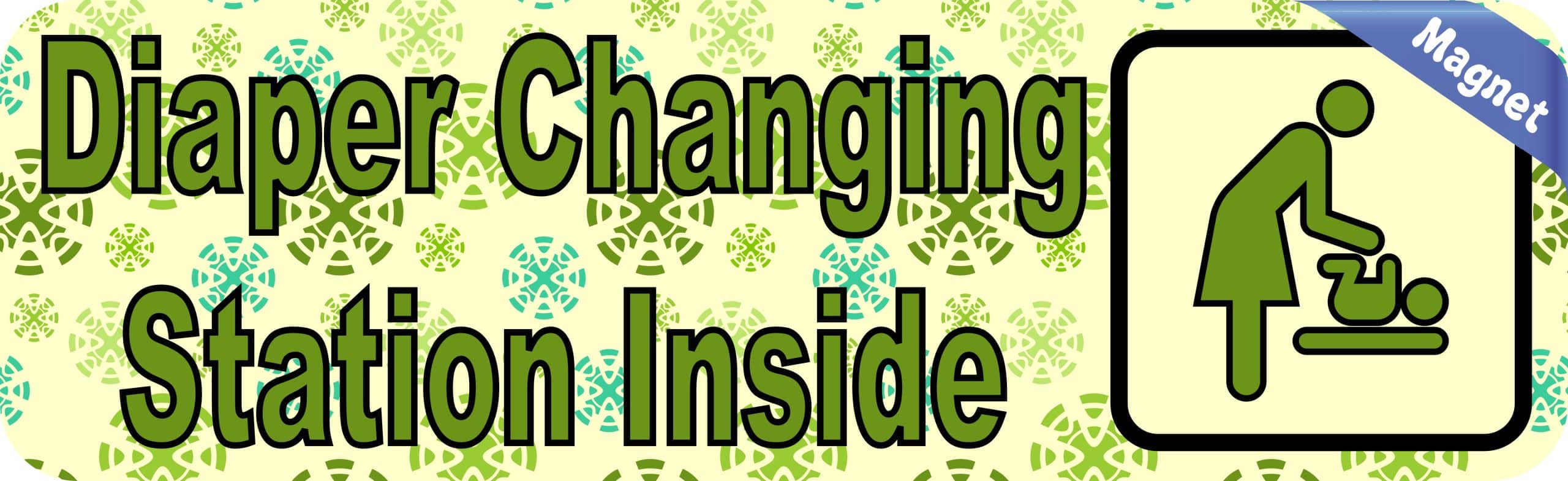 10in x 3in Green Diaper Changing Station Magnet - Image 2