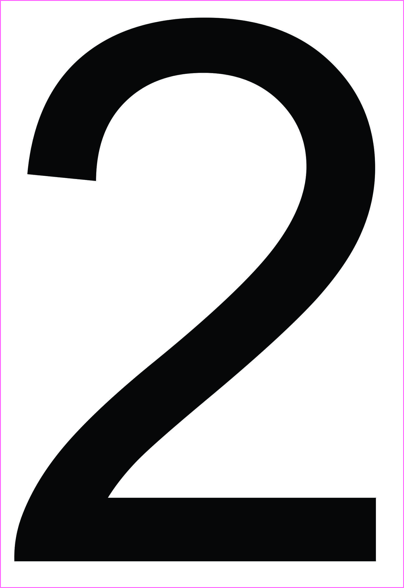 Address Number 2 Sticker