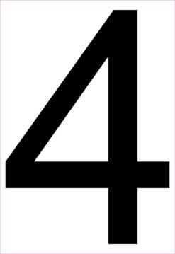 Address Number 4 Sticker