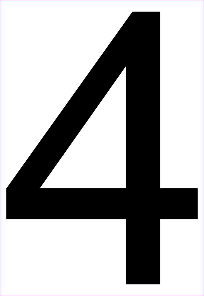 Address Number 4 Magnet