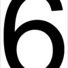 Address Number 6 Sticker