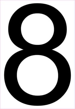 Address Number 8 Sticker