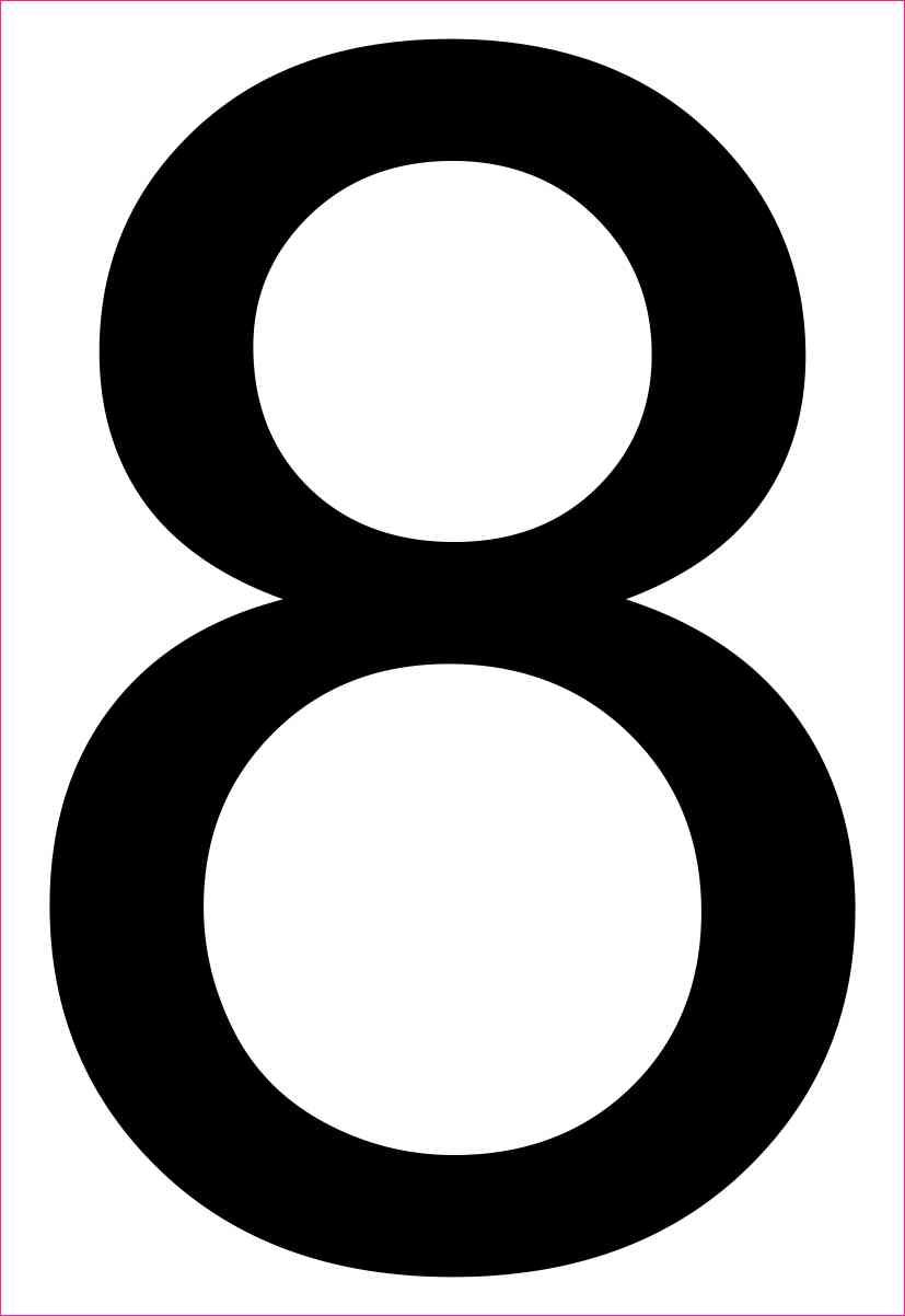 Address Number 8 Sticker