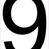 Address Number 9 Sticker