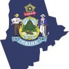 Die Cut Maine Flag Sticker