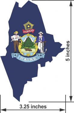 Die Cut Maine Flag Sticker