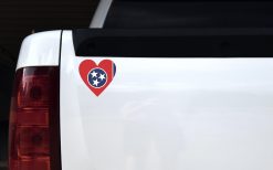 Tennessee Flag Heart Sticker