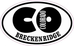 Oval CO Breckenridge Colorado Sticker
