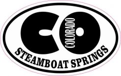 Oval CO Steamboat Springs Colorado Sticker