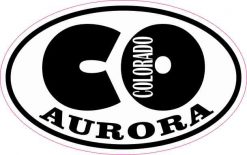 Oval CO Aurora Colorado Sticker