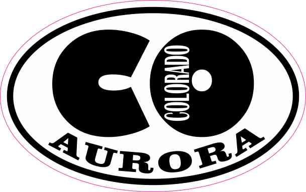 Oval CO Aurora Colorado Sticker
