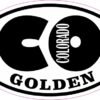 Oval CO Golden Colorado Sticker