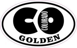 Oval CO Golden Colorado Sticker