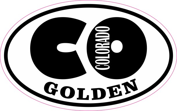 Oval CO Golden Colorado Sticker