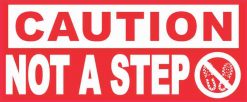Red Symbol Caution Not a Step Sticker