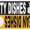 Orange Clean Dirty Dishes Magnet