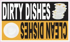 Orange Clean Dirty Dishes Magnet