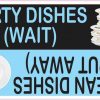 Blue Clean Dirty Dishes Magnet