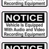 Notice Audio and Video Recording Stickers